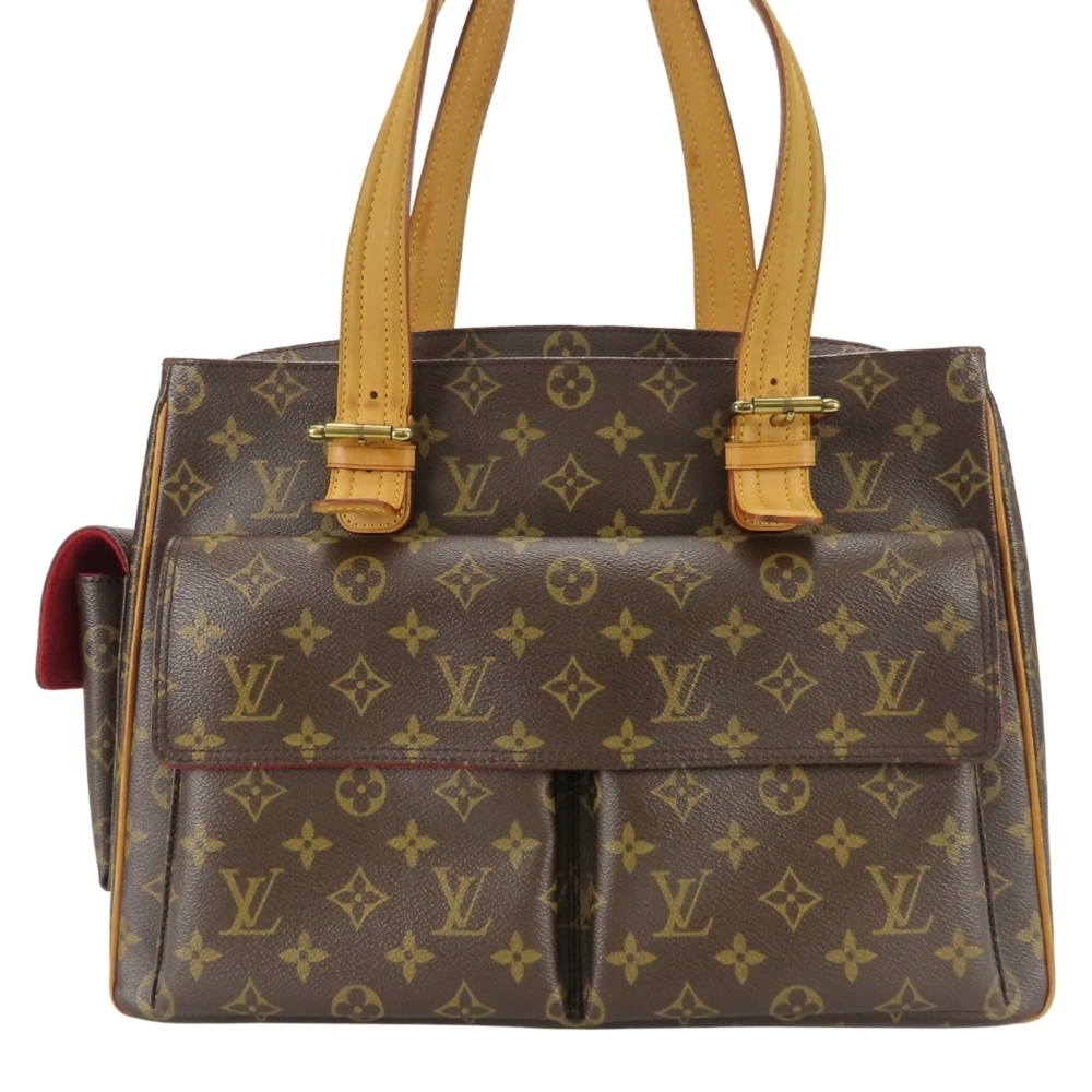 LOUIS VUITTON Authentic Brown Monogram Leather Tote Bag - Picture 2 of 16